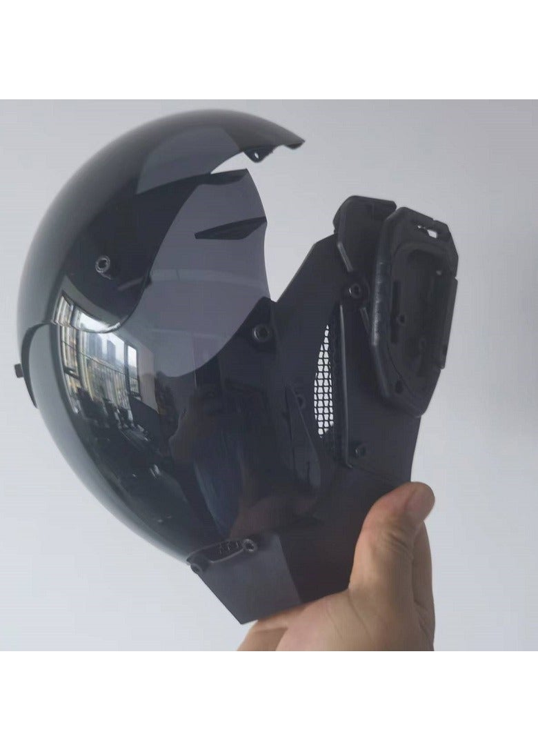 general Cyber Gothic Punk Helmet Mask for Men Motorcycle Futuristic Techwear Mask Cosplay  Party Music Accessories - Image 4