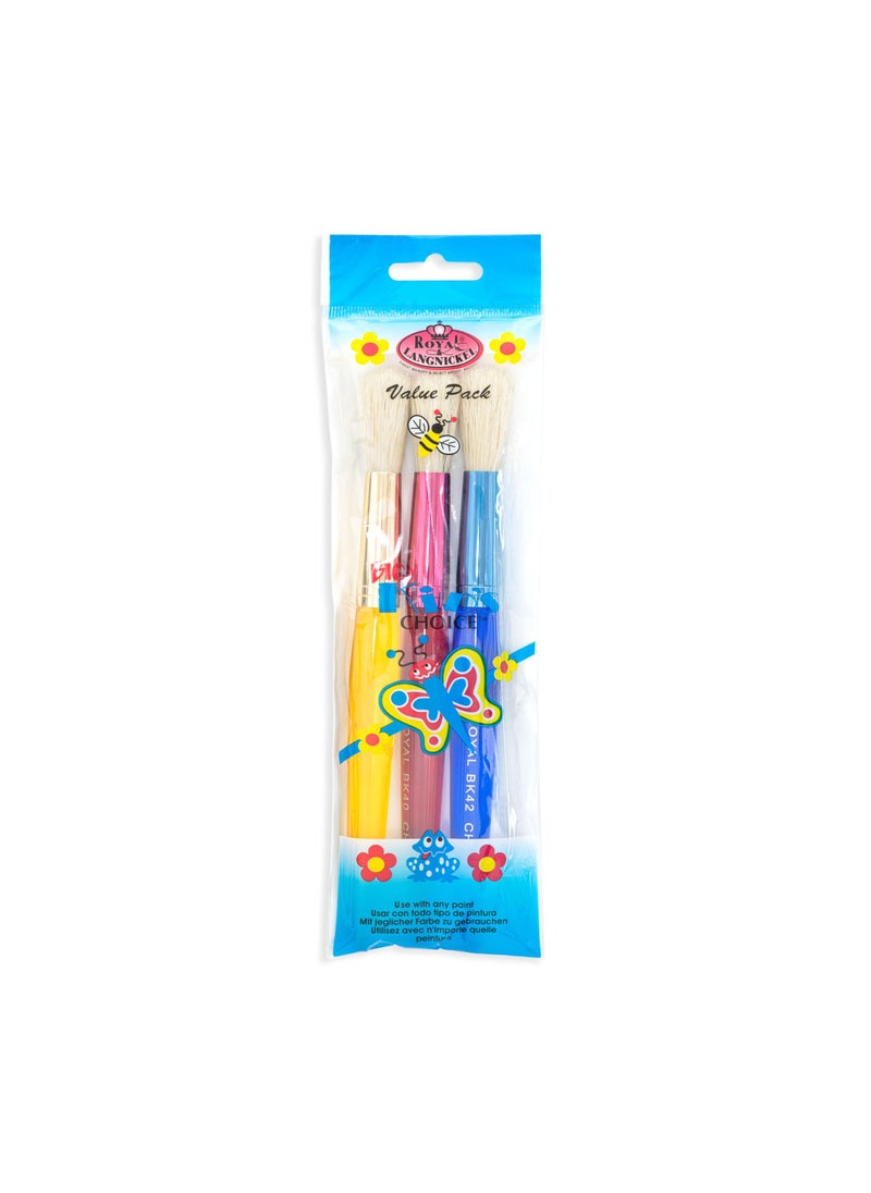 Royal & Langnickel Royal Brush Big Kids Choice Toddler Brush Set-3/Pkg 