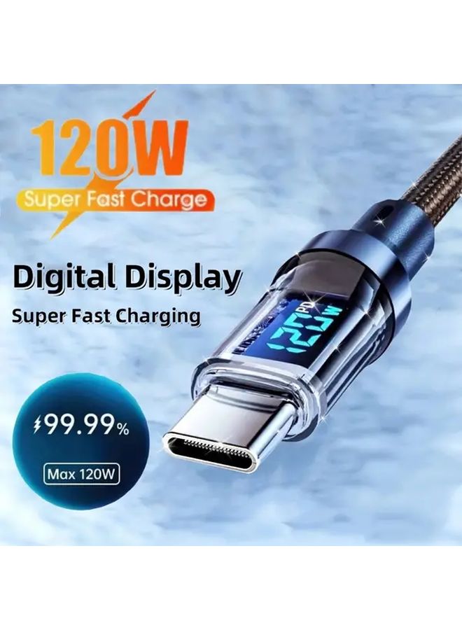 11.02 Inch Digital Display USB A To Type C Fast Charging Data Cable - Image 4