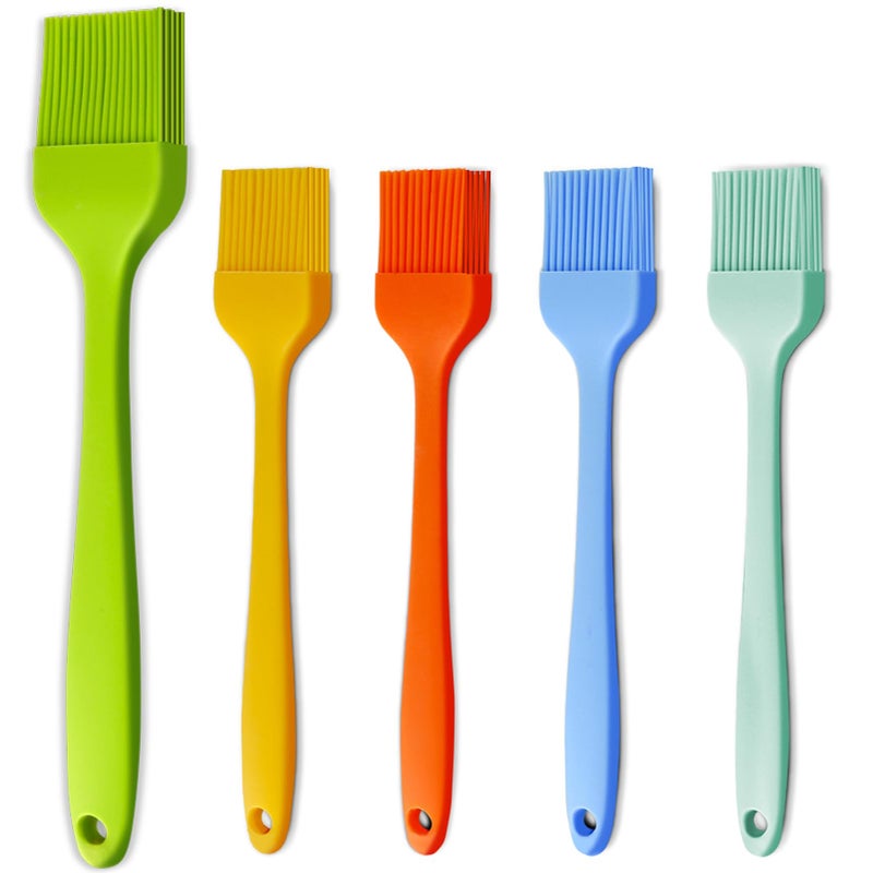 Consevisen Silicone Basting Pastry Brush  Cooking Brush for Oil Sauce Butter Marinades Food Brushes for BBQ Grill Kitchen Baking Baster Brushes Baste Pastries Cakes Meat Desserts Food Grade Dishwasher Safe 