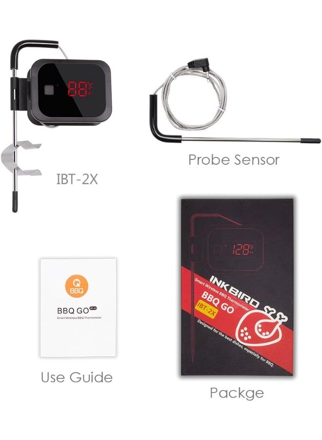 إنك بيرد ميزان حرارة لحوم انكبيرد اي بي تي-2X 150 قدم شواء طعام لاسلكي بلوتوث موازين حرارة رقمية للشواء دخان ويبر فرن الحلوى 2 محبس - Image 1