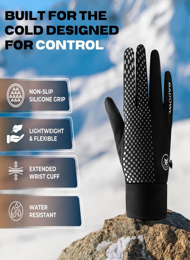 BADOWL Thermo Ride Water Resistant Winter Gloves for Men & Women with Anti-Slip Palm, Extended Wrist Cuff, Touchscreen Support, Cold Weather Riding Gear - Image 4