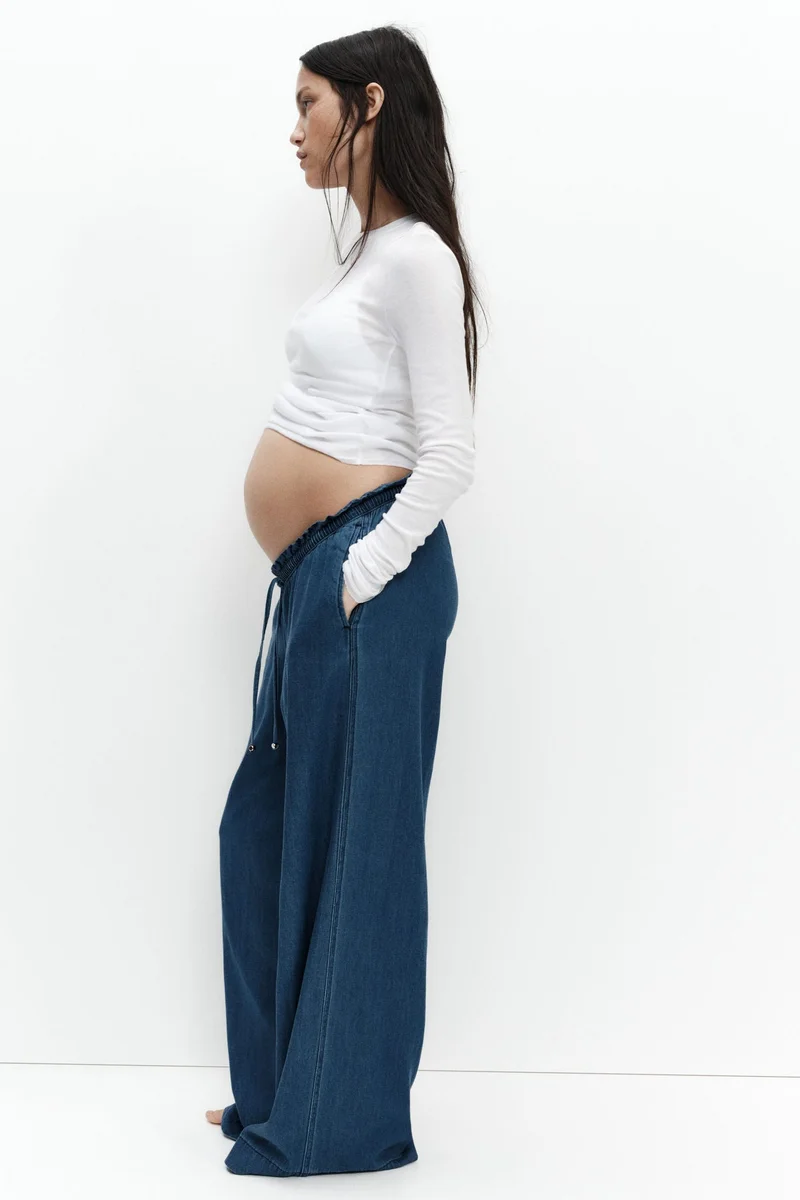 H&m MAMA Wide paper bag trousers