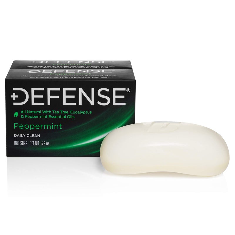 Defense Soap 2pk All Natural Peppermint Bar Soap for Men | Made by Wrestlers with Tea Tree Oil & Eucalyptus Oil to Promote Healthy Skin - Image 1