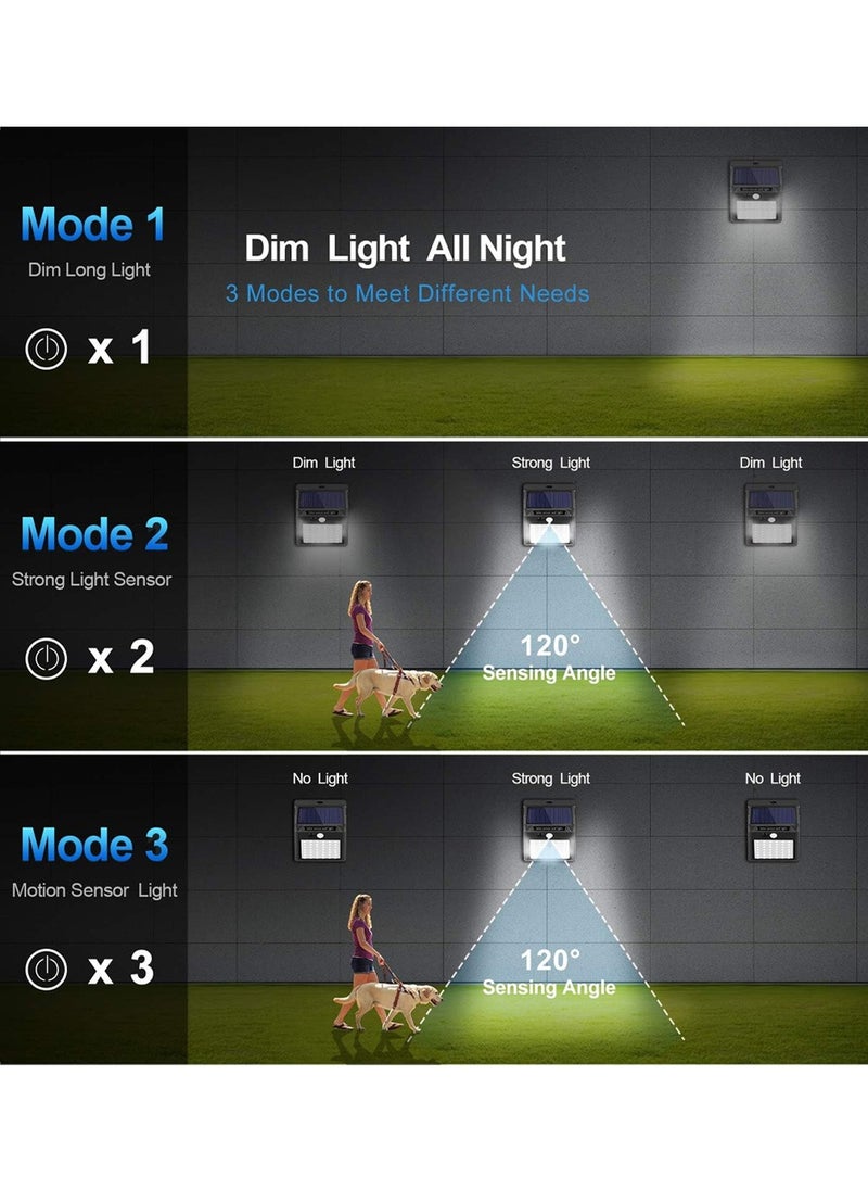 LEOKOR 6 Pack Solar Lights Outdoor Solar Security Lights 3 Working Mode Solar Motion Sensor Lights Wireless IP 65 Waterproof Outdoor Lights  - Image 4