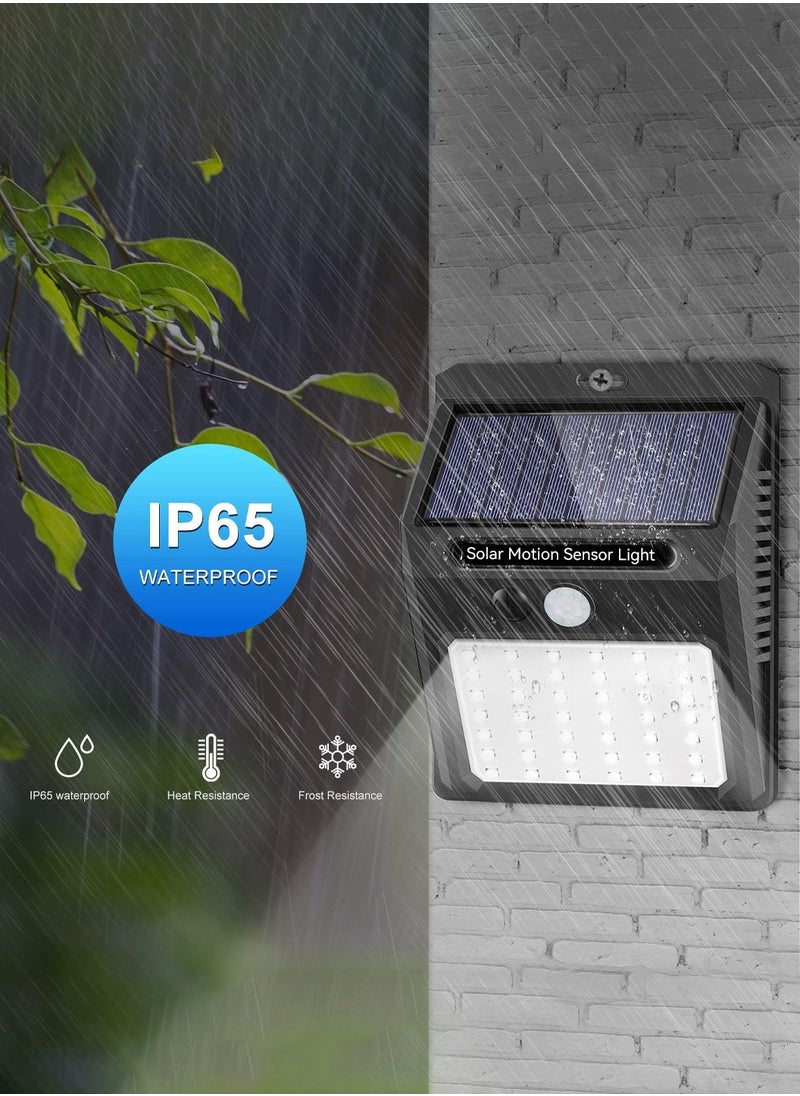 LEOKOR 6 Pack Solar Lights Outdoor Solar Security Lights 3 Working Mode Solar Motion Sensor Lights Wireless IP 65 Waterproof Outdoor Lights  - Image 3