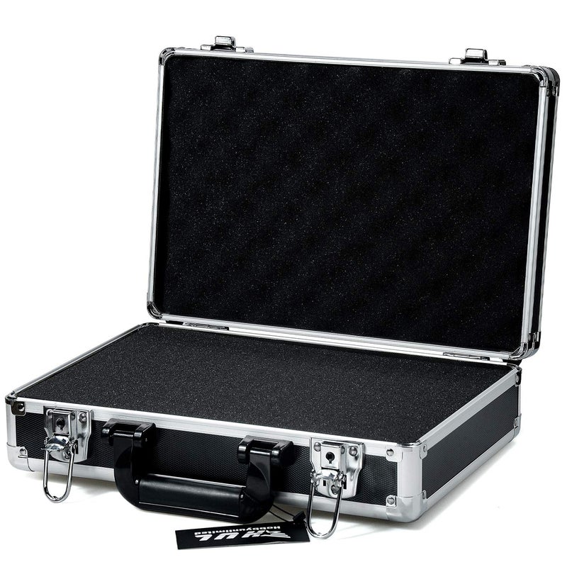 HUL 18in TwoTone Aluminum Case with Customizable Pluck Foam Interior for Test Instruments Cameras Tools Parts and Accessories