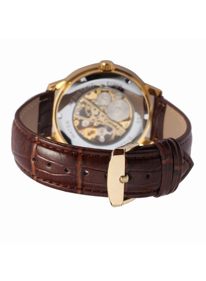 FORSINING Men's 3D Hollow See-Through Case Mechanical Watch - Image 3