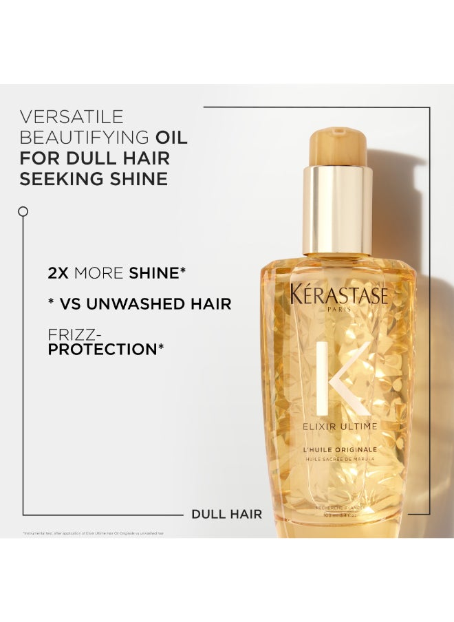 KERASTASE - Elixir Ultime L'Huile Original Shine-Enhancing Oil For All Hair Types, Infused Marula Oil, Camellia Oil & Argan Oil - Image 1