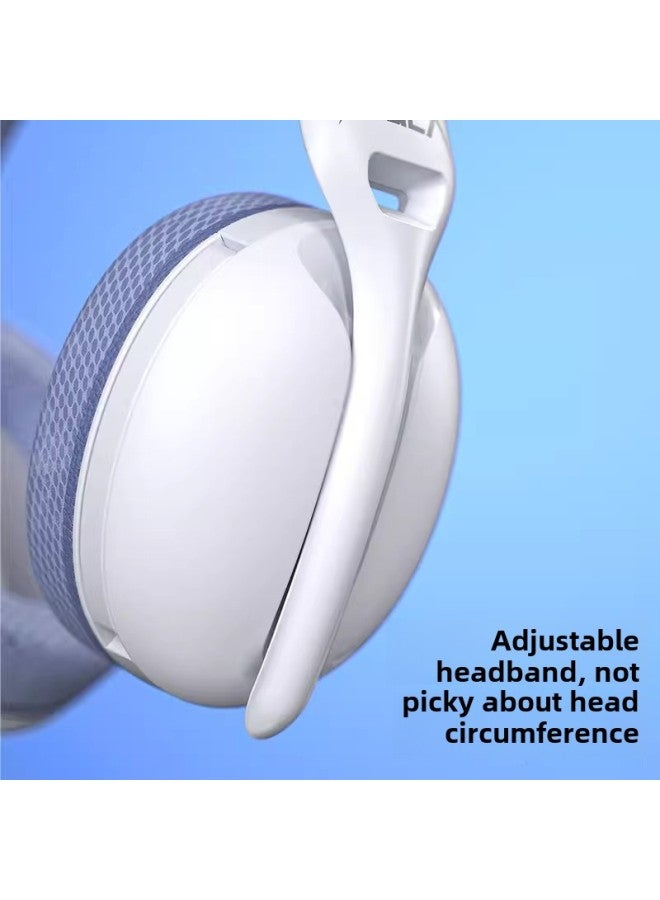 Tarantula S6 Wireless Bluetooth Three-Mode Headset Wired Lightweight Gaming Laptop Desktop-Color:S6 White Three-mode Headphones  - Image 5
