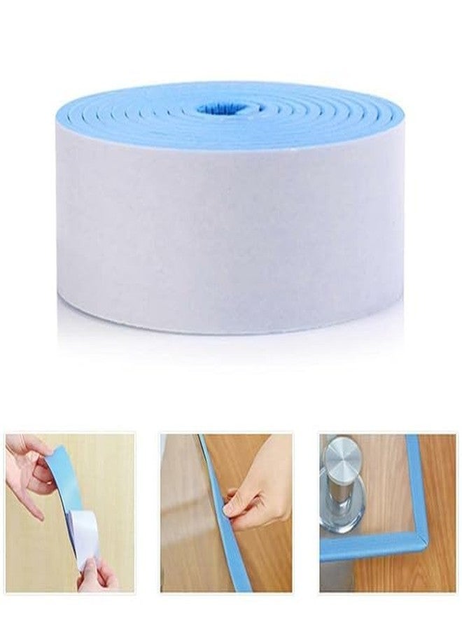 CLICKSWIFT شريط حماية حواف الأمان للأطفال من كليك سويفت، واقي وسائد إسفنجي بطول مترين، شريط/قضيب/شرائط مسطحة لحماية الأثاث والرخام والجدران وحواف الوسائد الزجاجية، قطعة واحدة (متعدد الألوان) - Image 5