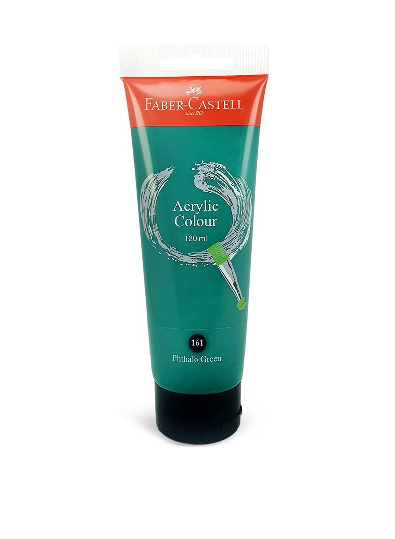 Faber-Castell Acrylic Colour Paint 120 ml Tube Phthalo Green - Image 1