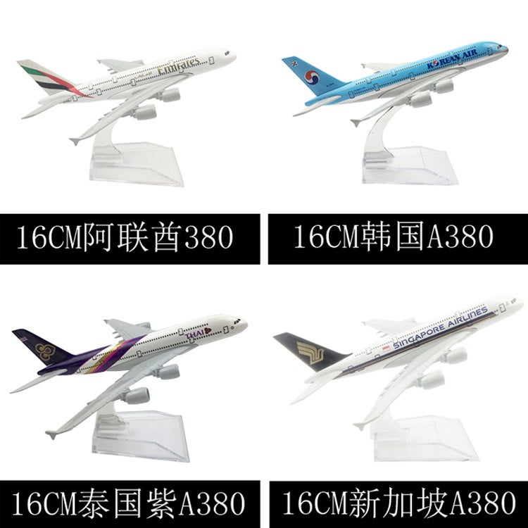 16Cm Alloy Aircraft Model Boeing 737 Boeing 747 Airbus 380 Boeing 777 Aircraft - Image 3
