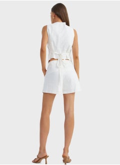 SNDYS Back Self Tie Botton Detail Waistcoat Vest  - Image 2