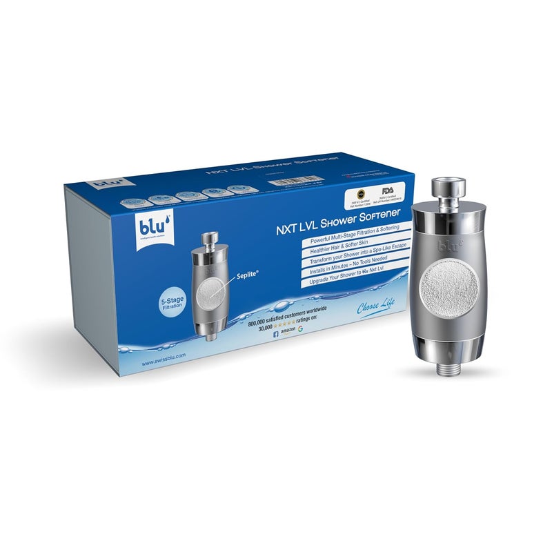 blu NXT LVL Shower Softener & Filter – Softens shower water for smoother skin & hair. Works with all standard showers or pairs with the blu Ionic Shower Filter for enhanced softness, 2-Year Warranty - Image 1