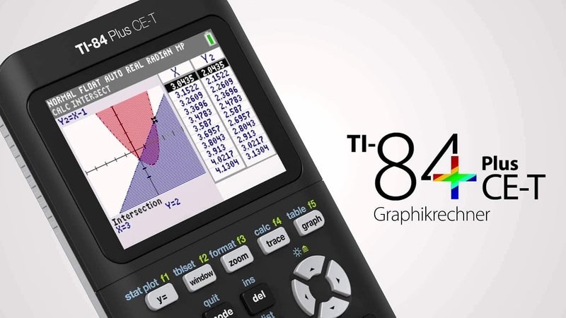 تكساس إنسترومنتس TI-84 Plus CE-T آلة حاسبة بيانية، 14 رقمًا، 10 سطور 16 بت (320 × 240 بكسل)، أسود/أبيض