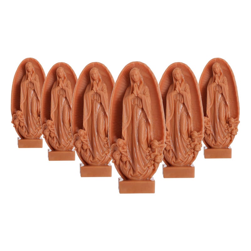 KOMI Our Lady of Guadalupe Mini Statues with Prayer Card Virgen De Guadalupe Figurines for Car Dashboard Decor Baptism Favors Religious Church Keepsake for Boys Girls Guests Pack of 6 - Image 2