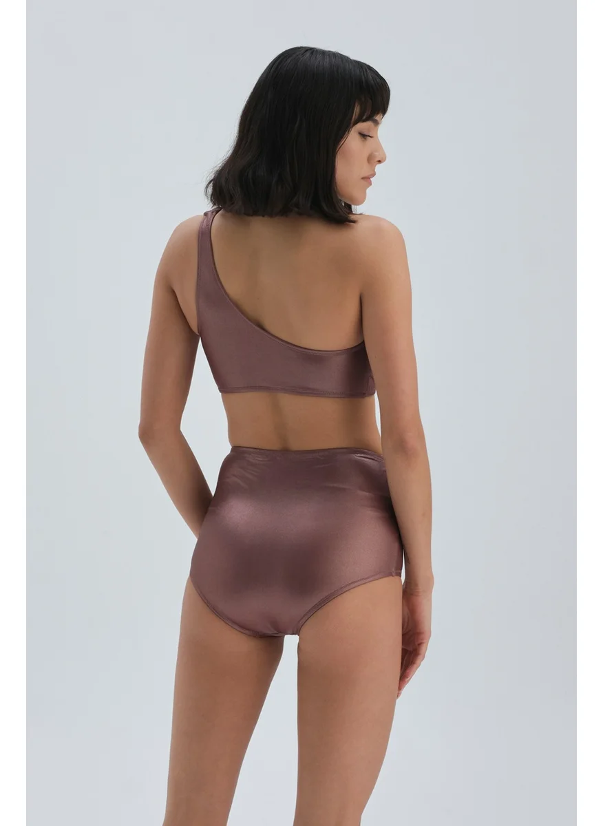 داجي Bronze One Shoulder Bikini Top