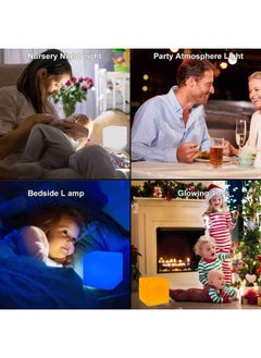 NIBEMINENT LED Cube Light 4 Level Brightness Adjustment Multicolored Color Changing Rechargeable Light Cube with Remote Control  - Image 4