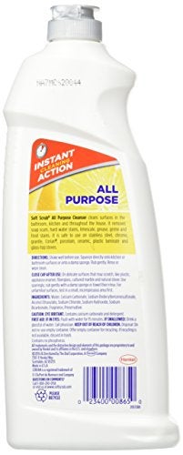 Soft Scrub Total All Purpose Bath & Kitchen Cleanser, Lemon Scent 24 oz (Pack of 3) - Image 2