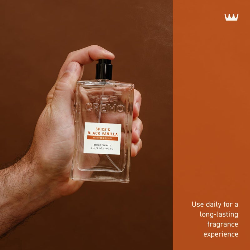 Cremo Cologne For Men - Spice & Black Vanilla Mens Cologne Spray, An Explosion of Vibrant Spices, Dark Woods and Black Vanilla, Multi-Layered Signature Men's Fragrances, 3.4 Fl Oz - Image 4