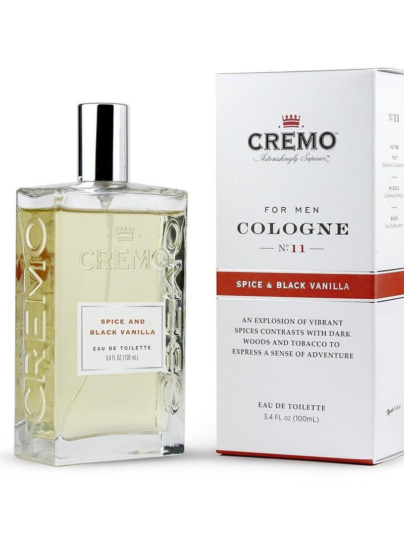cremo - Cremo Spice & Black Vanilla Cologne Spray, An Explosion of Vibrant Spices and Black Vanilla, 3.4 Fl Oz - Image 1