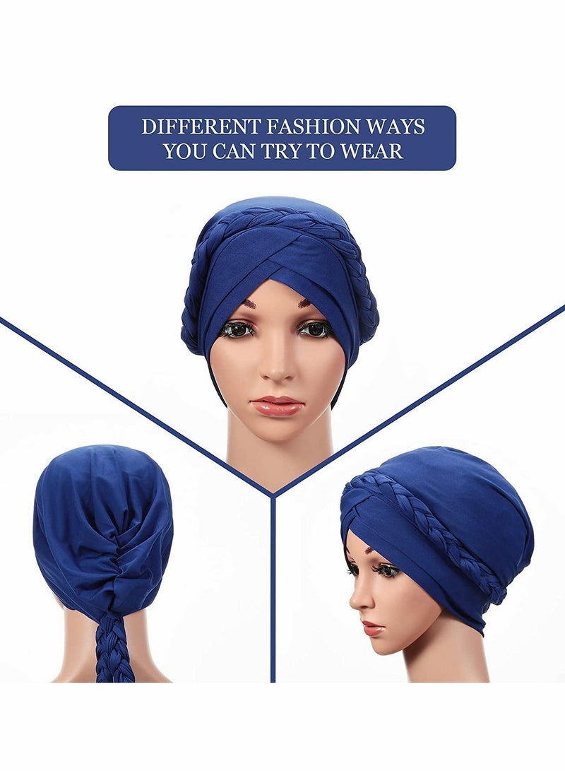 KASTWAVE Turban Head Wrap Pink Pattern Head Scarf Soft Flower Print Head Cover Cap Headwear for Women and Girls(3 Pieces ) - Image 3