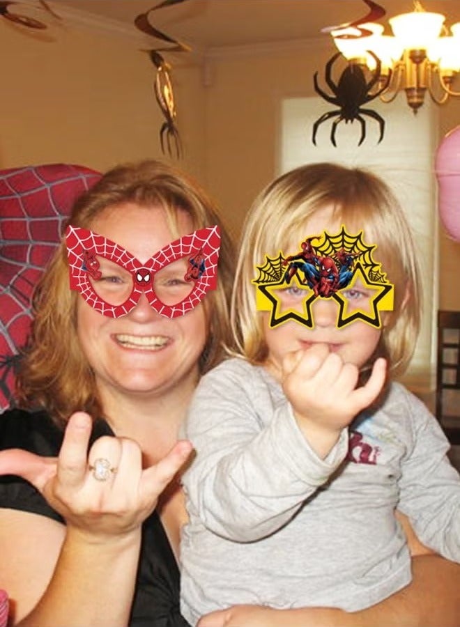 الضفدع الحقيقي 16 عبوة من أكواب ورقية للحفلات، أكواب ورقية مضحكة على شكل عنكبوت، أدوات تنكرية على شكل عنكبوت لحفلات الأطفال ذات الطابع المرح، هدايا لحفلات على شكل عنكبوت، ديكورات حفلات على شكل عنكبوت - Image 4