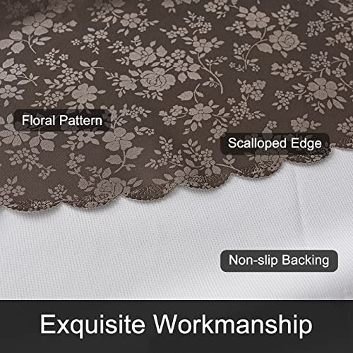 Smiry Rectangle Table Cloth, Waterproof Heavy Duty Vinyl Tablecloths, Wipeable Washable Table Cover for Kitchen and Dining Room (Coffee, 60" X 84") - Image 5