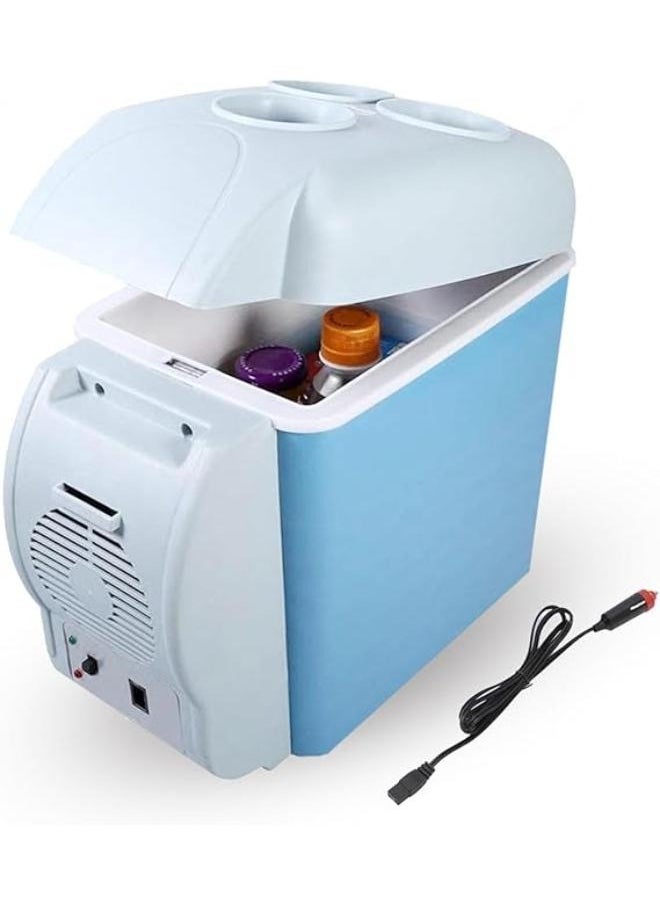 Electric Coolers For Camping, 7.5L, Low Noise Mini Fridge For Car, With Cooling And Heating Function Car Drink Cooler, Car Refrigerator Suitable For Travel Portable Fresh-Keeping Refrigerator Cold Storage And Heat Preservation Mini Freezer, Very Suitable for Family Car Office Dormitory.  - Image 1