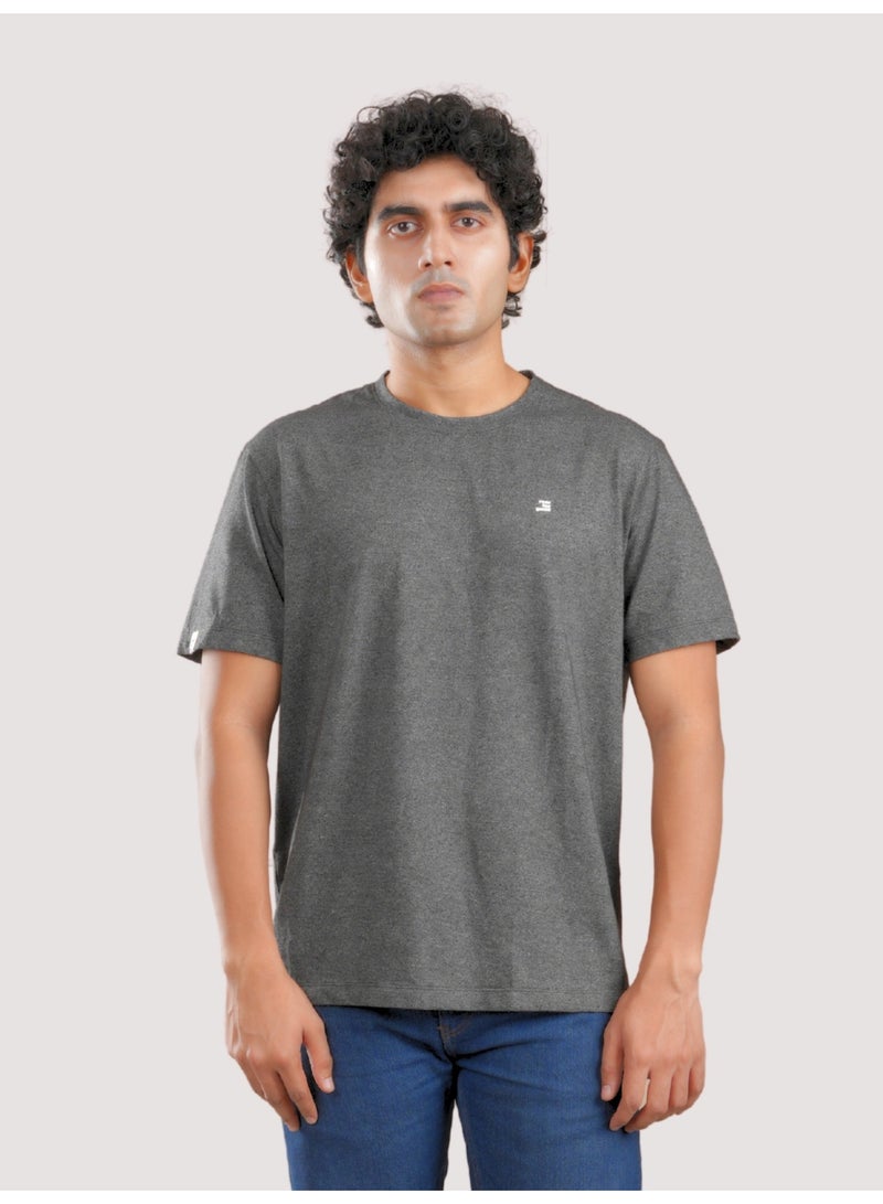 ROAR FOR GOOD Men's Oversized Solid T-Shirt | Relaxed Fit Round Neck Half Sleeve Casual Tee | Soft Cotton Blend Everyday Wear T-Shirt - Image 5