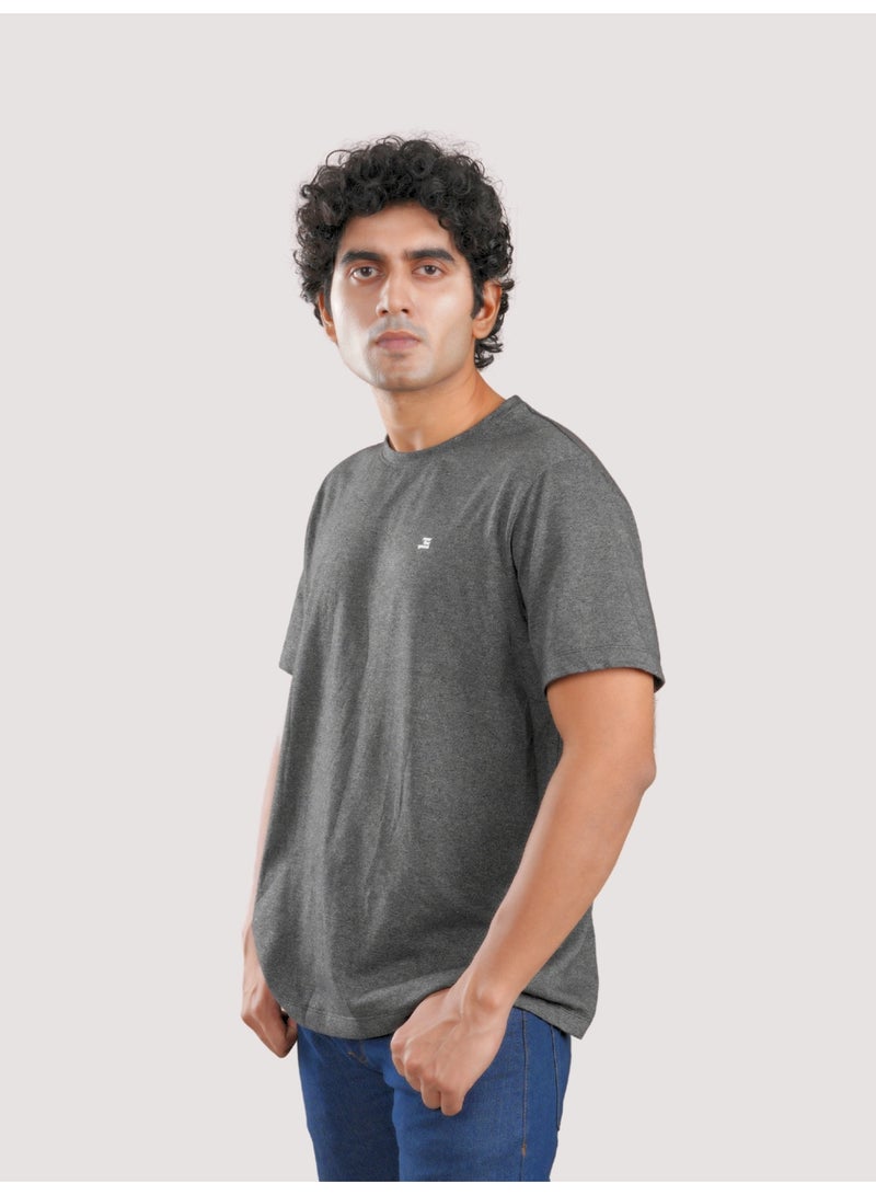 ROAR FOR GOOD Men's Oversized Solid T-Shirt | Relaxed Fit Round Neck Half Sleeve Casual Tee | Soft Cotton Blend Everyday Wear T-Shirt - Image 1