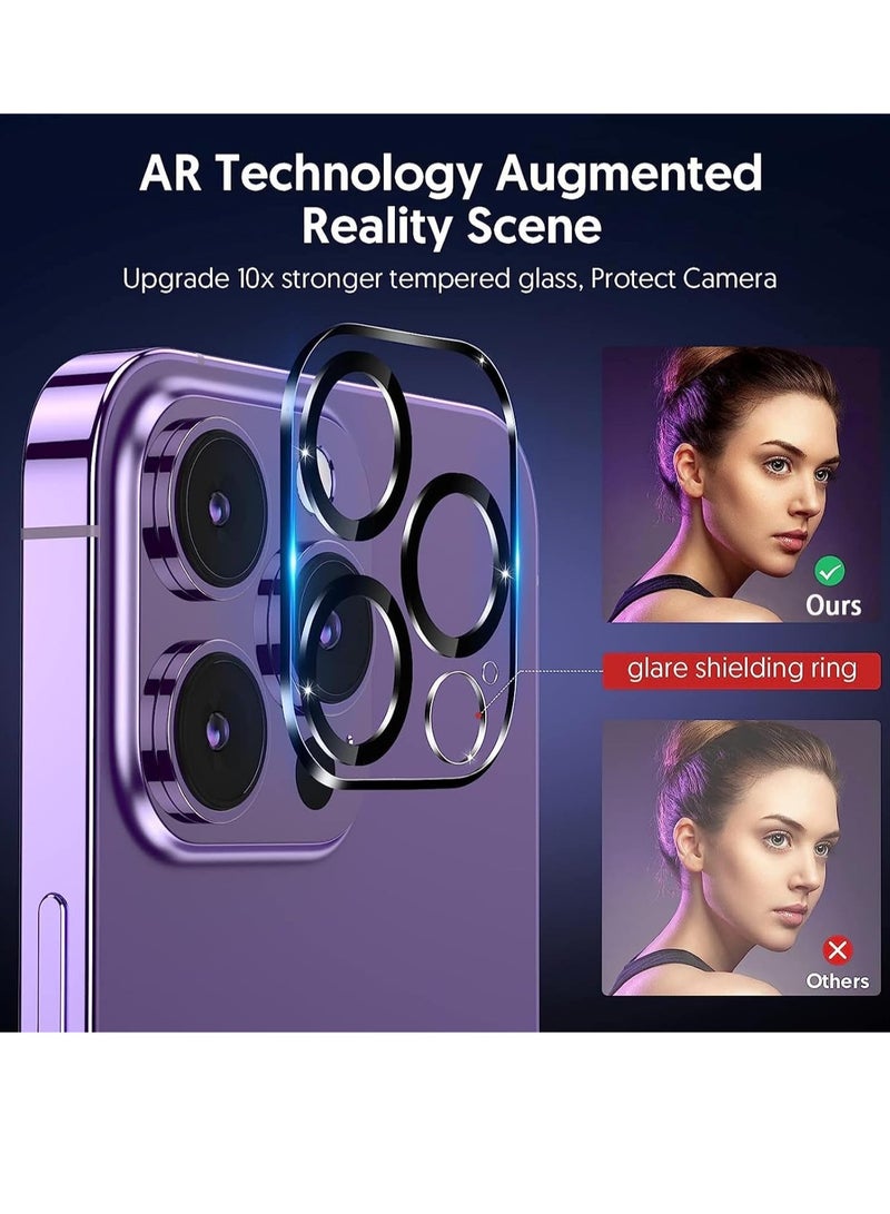 [3+3 Pack] for iPhone 15 Pro Max Screen Protector with Camera Lens Protector, 9H Tempered Glass Film, HD Clear Sensitive Full Coverage Protector for iphone 15 Pro Max (iphone 15 Pro Max) - Image 2