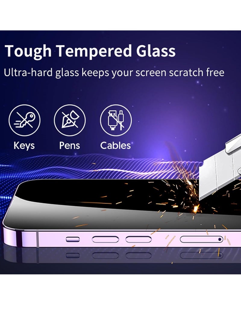 [3+3 Pack] for iPhone 15 Pro Max Screen Protector with Camera Lens Protector, 9H Tempered Glass Film, HD Clear Sensitive Full Coverage Protector for iphone 15 Pro Max (iphone 15 Pro Max) - Image 4