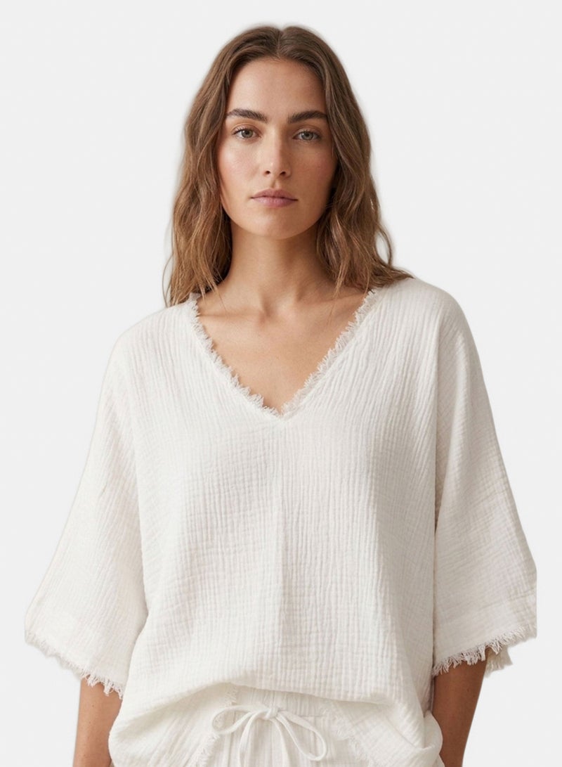 Clue Drop-Shoulder Beach Top - Image 4