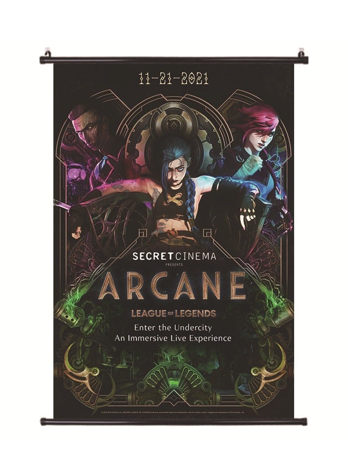ARCANE Poster Art Fabric Material League of Legends ARCANE Paintings LOL Home Decoration（40*60）