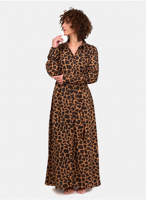 Leopard Print Maxi Dress