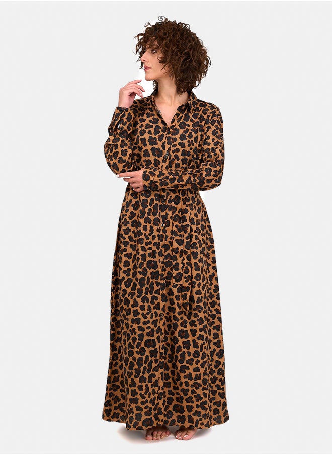 Clue Leopard Print Maxi Dress  - Image 1