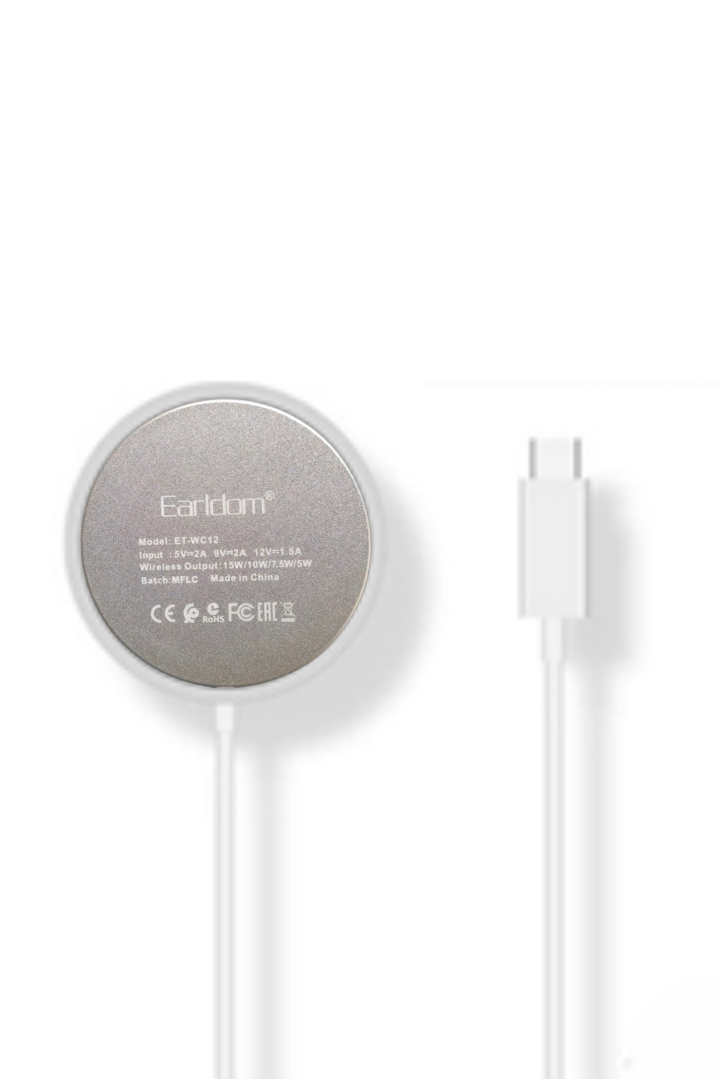 15W MFi Certified MagSafe Wireless Charger | Fast Magnetic Charging Pad with Type-C PD Cable | Compatible with iPhone 12/13/14/15 Series | Magnetic Snap-On | Qi-Certified | Slim & Portable