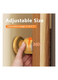 Generic Wood Adjustable Furniture Bed Risers, 2.16-2.71 Inch Self-Adhesive Durable Anti Slip Round Couch Risers for Bed, Washing Machine, Sofa, Desk and Chair Legs, 4Pcs  - Image 3