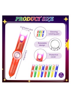 SYOSI 24 Pieces Fidget Pen Spinning Pen with LED Light Multi Functional Help Stress Reducer Help Thinking Ballpoint Pen Anti Stress Anxiety Gift Pen, for Boys and Girls Student  - Image 2