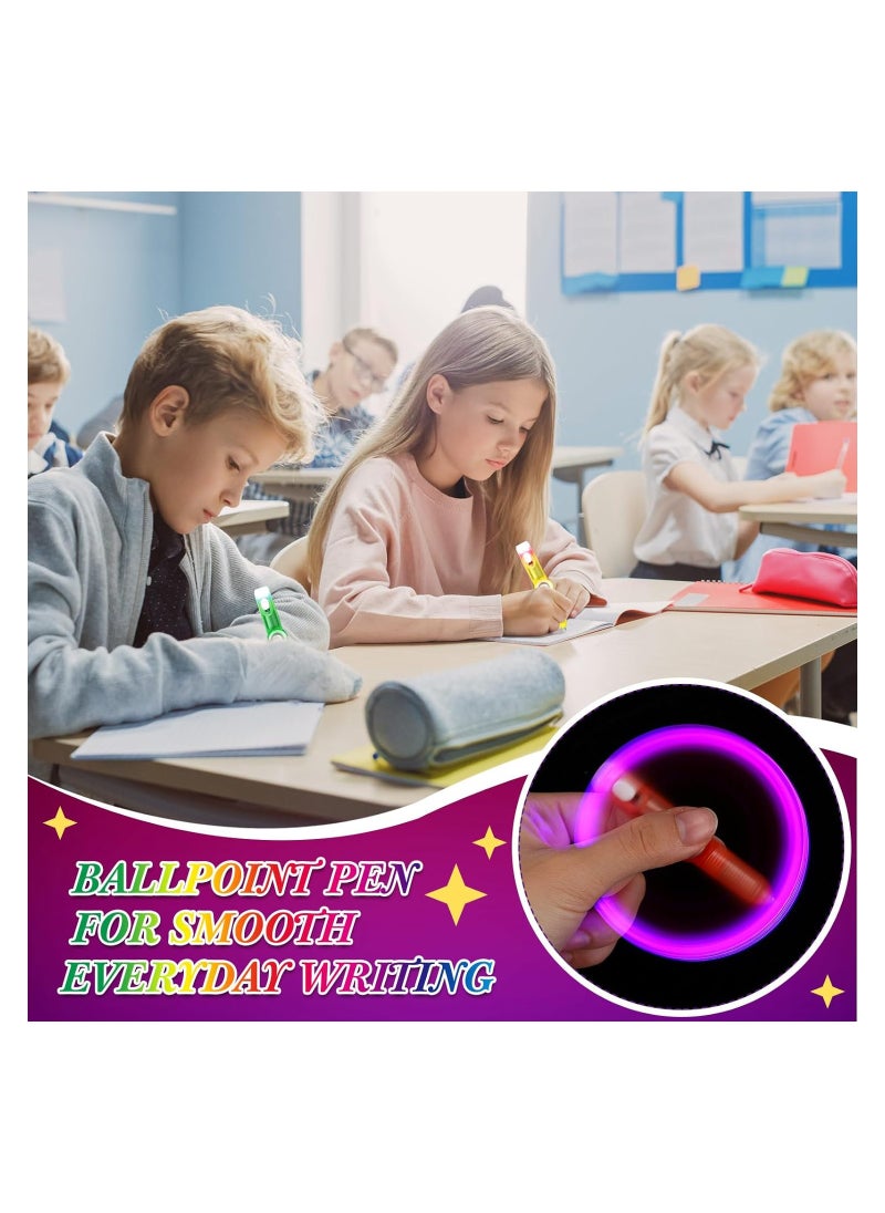 SYOSI 24 Pieces Fidget Pen Spinning Pen with LED Light Multi Functional Help Stress Reducer Help Thinking Ballpoint Pen Anti Stress Anxiety Gift Pen, for Boys and Girls Student  - Image 5