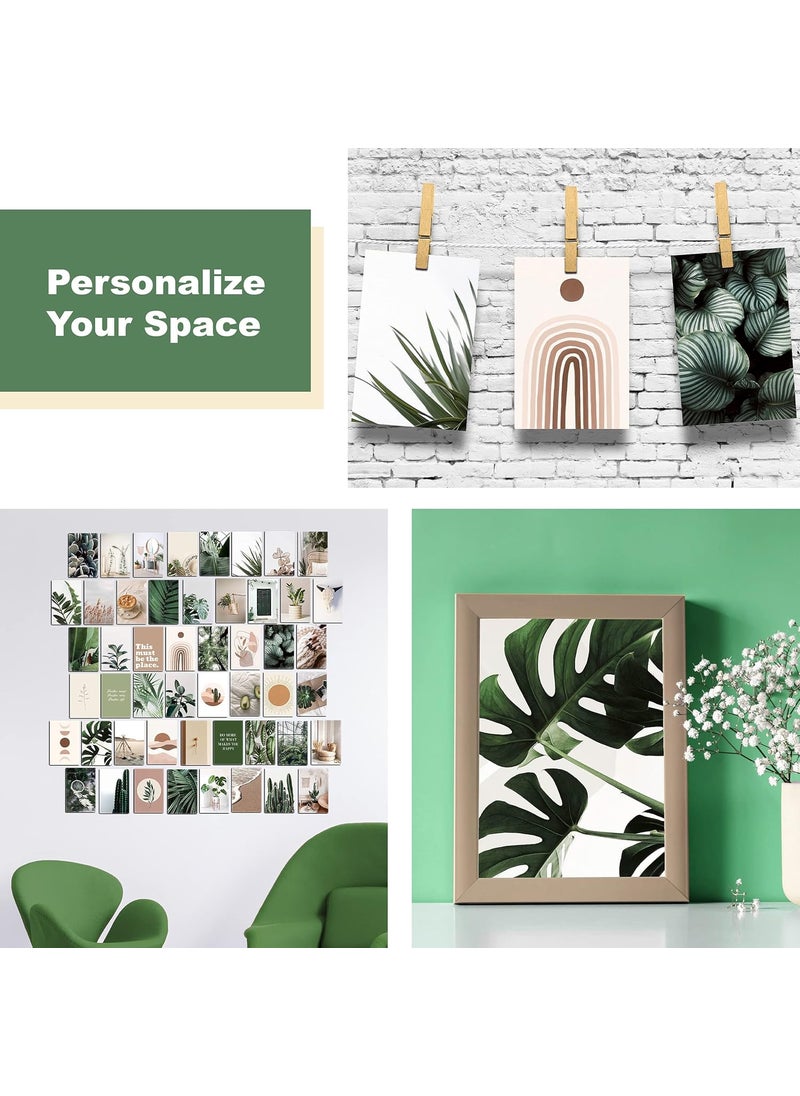HASTHIP HASTHIP� 50 Sheet Wall Sticker Post Card Photo Display Decor Forest & Desert Collection Aesthetic Wall Sticker Wall Art Posters Room Decor 4x6 Inch Art Paper for Girls  - Image 3