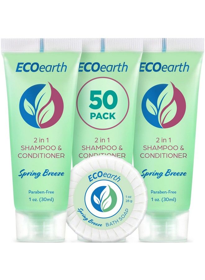 EcoEarth Round Soap Bars 2In1 Shampoo & Conditioner 2Piece Set (Spring Breeze 1 Oz Each 100 Pc) Delight Your Guests With Revitalizing & Refreshing Hotel Toiletries & Hotel Amenities - Image 2