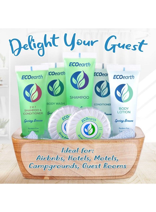 EcoEarth Round Soap Bars 2In1 Shampoo & Conditioner 2Piece Set (Spring Breeze 1 Oz Each 100 Pc) Delight Your Guests With Revitalizing & Refreshing Hotel Toiletries & Hotel Amenities - Image 4