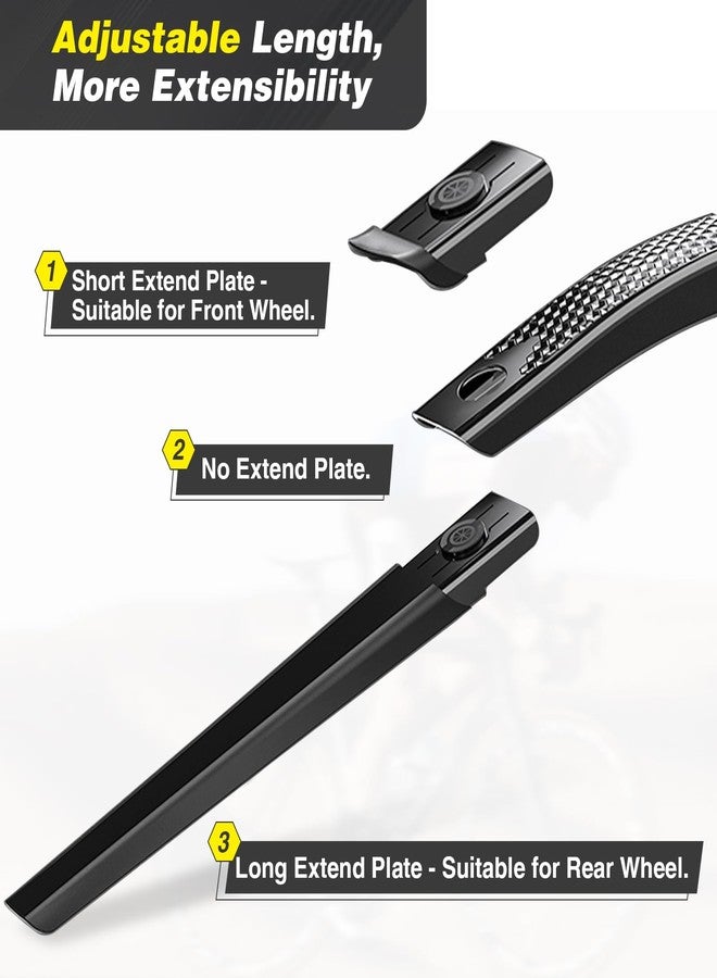 FOMAS Bike Fender Set Mudguard Front and Rear Waterproof Detachabale Adjustable Mud Guard for Universal Road Gravel Bicycle 700 x 32-50C - Image 2