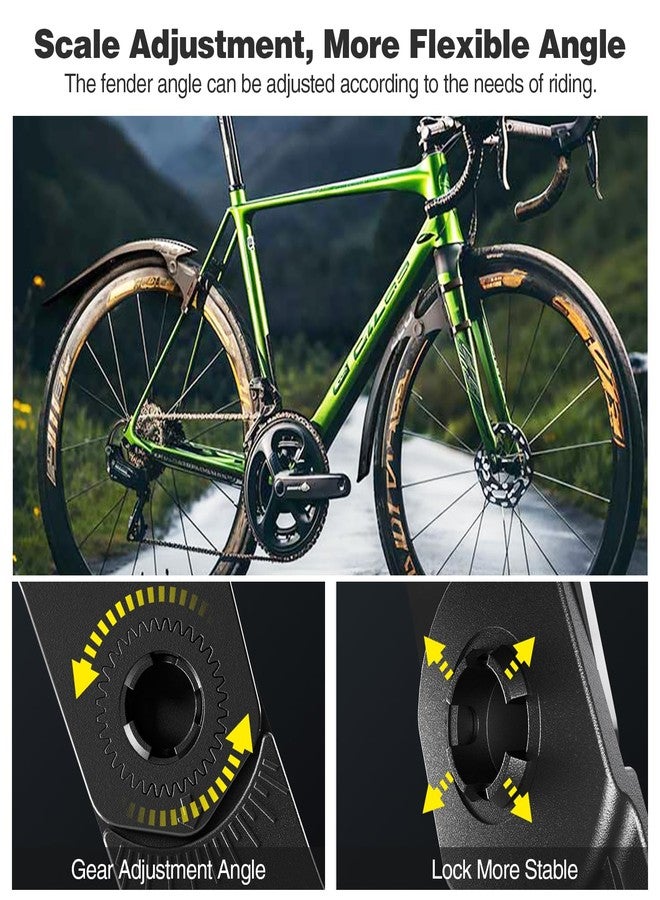 FOMAS Bike Fender Set Mudguard Front and Rear Waterproof Detachabale Adjustable Mud Guard for Universal Road Gravel Bicycle 700 x 32-50C - Image 3