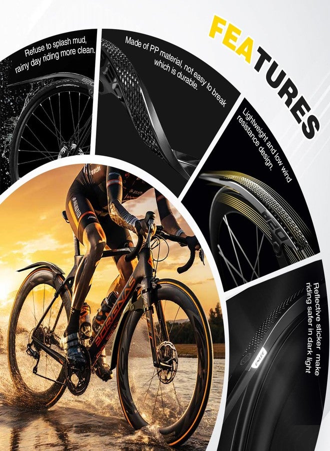 FOMAS Bike Fender Set Mudguard Front and Rear Waterproof Detachabale Adjustable Mud Guard for Universal Road Gravel Bicycle 700 x 32-50C - Image 4
