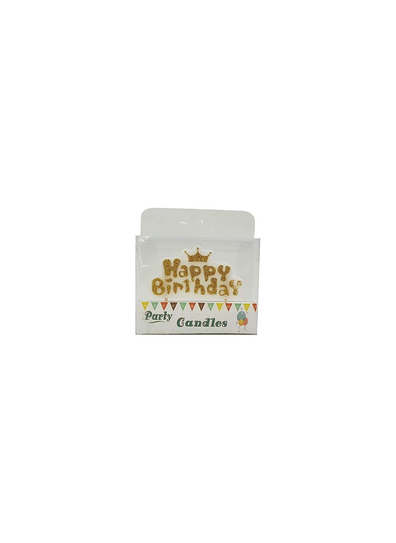 Funcart Funcart Golden Crown Happy Birthday Candle  - Image 3