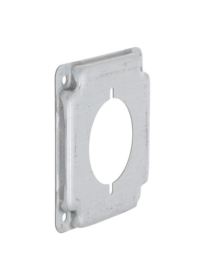 RACO Hubbell-Raco 810C 30-50A Receptacle 2.141-Inch Diameter 4-Inch Square Exposed Work Cover , Gray - Image 1